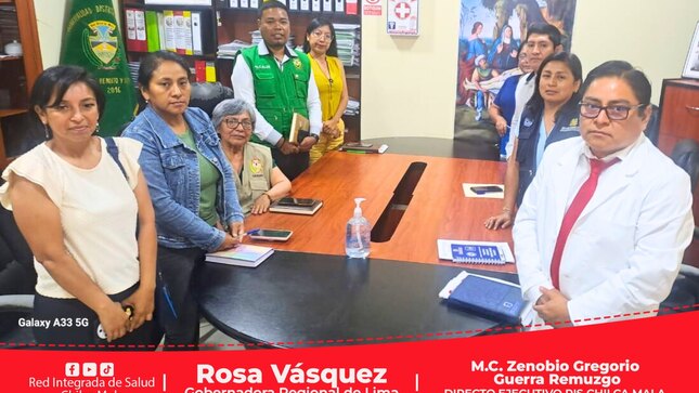RIS Chilca Mala y Municipalidad Distrital de Mala realizan reunión de trabajo sobre estado situacional del Centro de Salud de Mala.