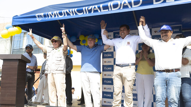 Alcalde de La Molina participa en inauguración de nuevas infraestructuras peatonales en Pachacámac