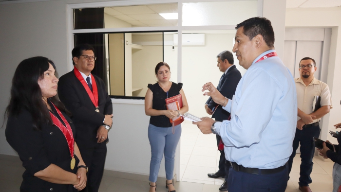 Presidenta de la Junta de Fiscales Superiores de Piura visitó las instalaciones de la Unidad de Flagrancia