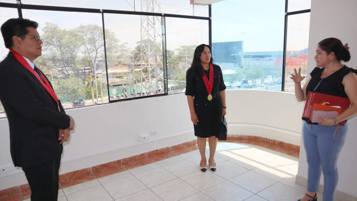 Presidenta de la Junta de Fiscales Superiores de Piura visitó las instalaciones de la Unidad de Flagrancia
