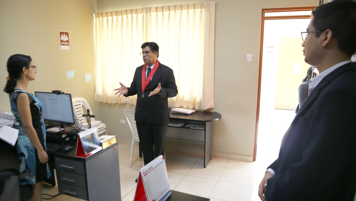Correa Castro inicia visitas a dependencias judiciales de la Corte Superior de Piura