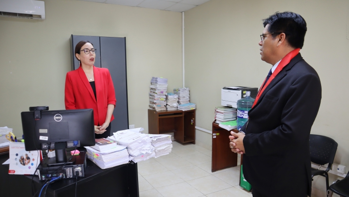 Correa Castro inicia visitas a dependencias judiciales de la Corte Superior de Piura