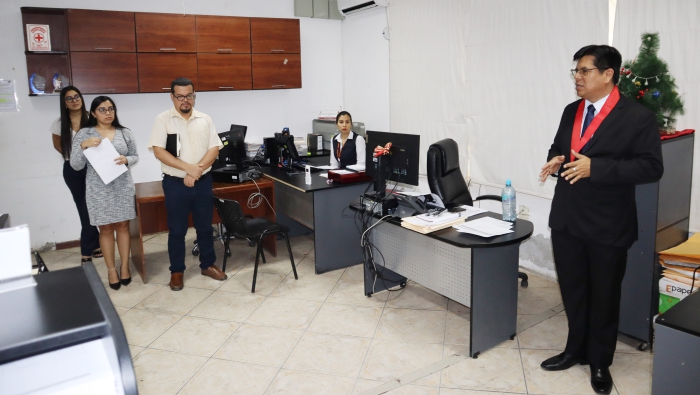 Correa Castro inicia visitas a dependencias judiciales de la Corte Superior de Piura