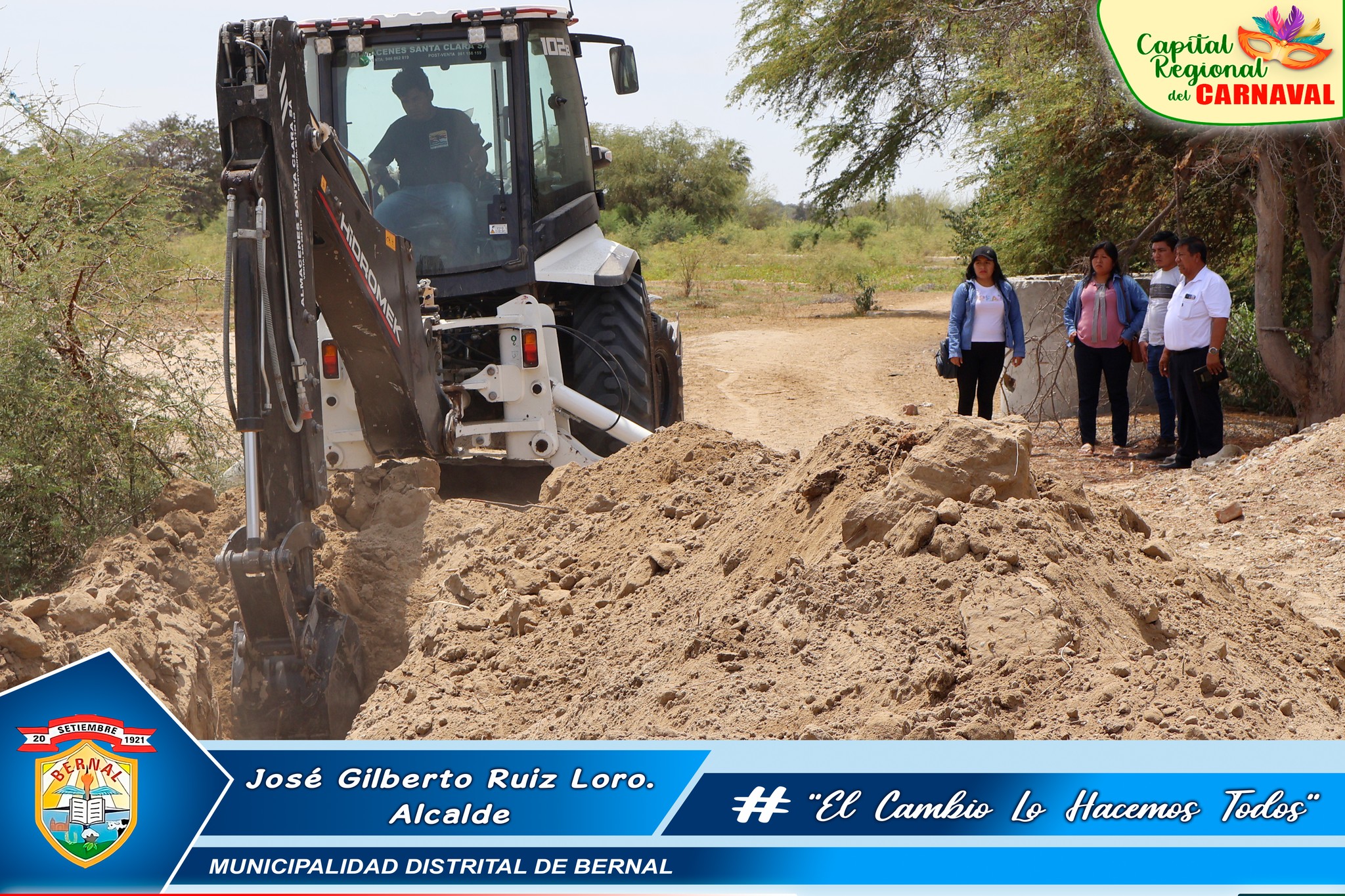 Municipalidad de Bernal ejecuta trabajos para mejorar la presiรณn del servicio de agua potable para el caserรญo de Santo Domingo.