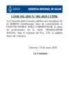 Vista preliminar de documento COMUNICADO N° 001-2025- CONVOCATORIA DE TRABAJADORA SOCIAL