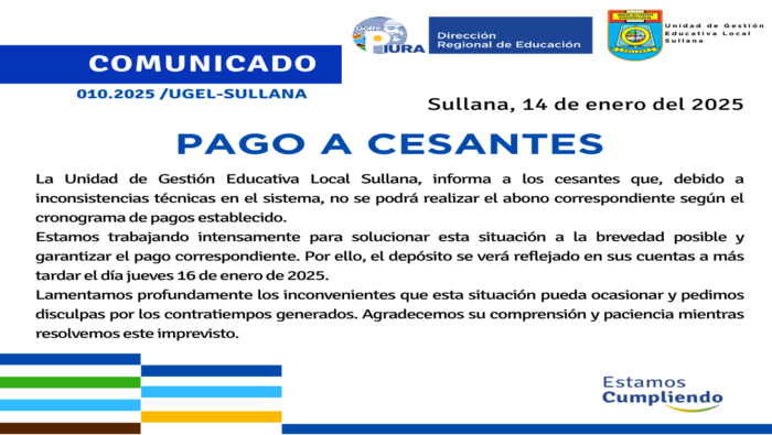 Pago a Cesantes