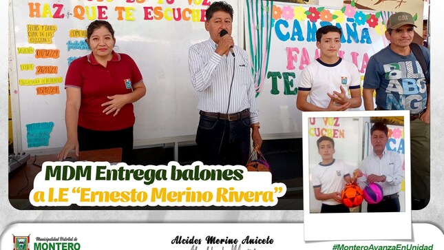 𝐌𝐃𝐌 Entrega Balones 𝐀 𝐈.𝐄  “𝐄𝐑𝐍𝐄𝐒𝐓𝐎 𝐌𝐄𝐑𝐈𝐍𝐎 𝐑𝐈𝐕𝐄𝐑𝐀”