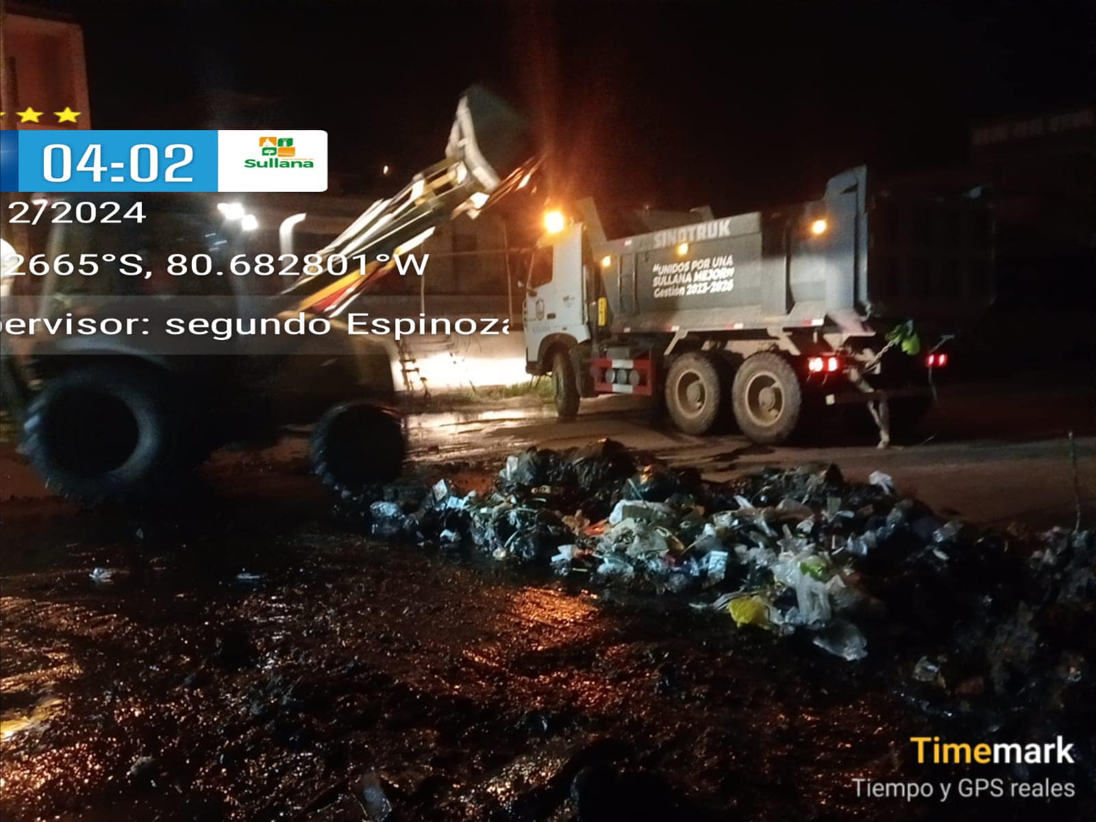 Municipalidad de Sullana Trabaja Desde las 2:00 A.M. por una Ciudad Limpia