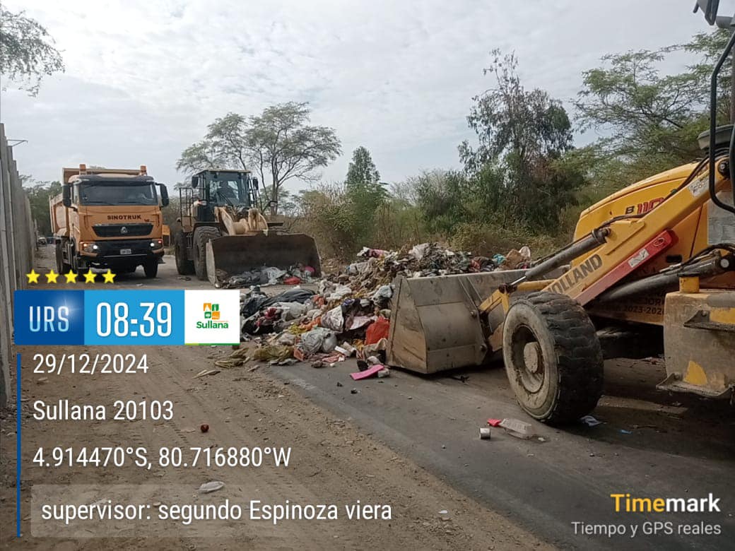 Municipalidad de Sullana Retira Toneladas de Residuos y Limpia Puntos Críticos de la Ciudad