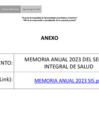 Vista preliminar de documento Memoria Anual 2023 - SIS