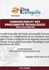 Vista preliminar de documento COMUNICADO N° 1 