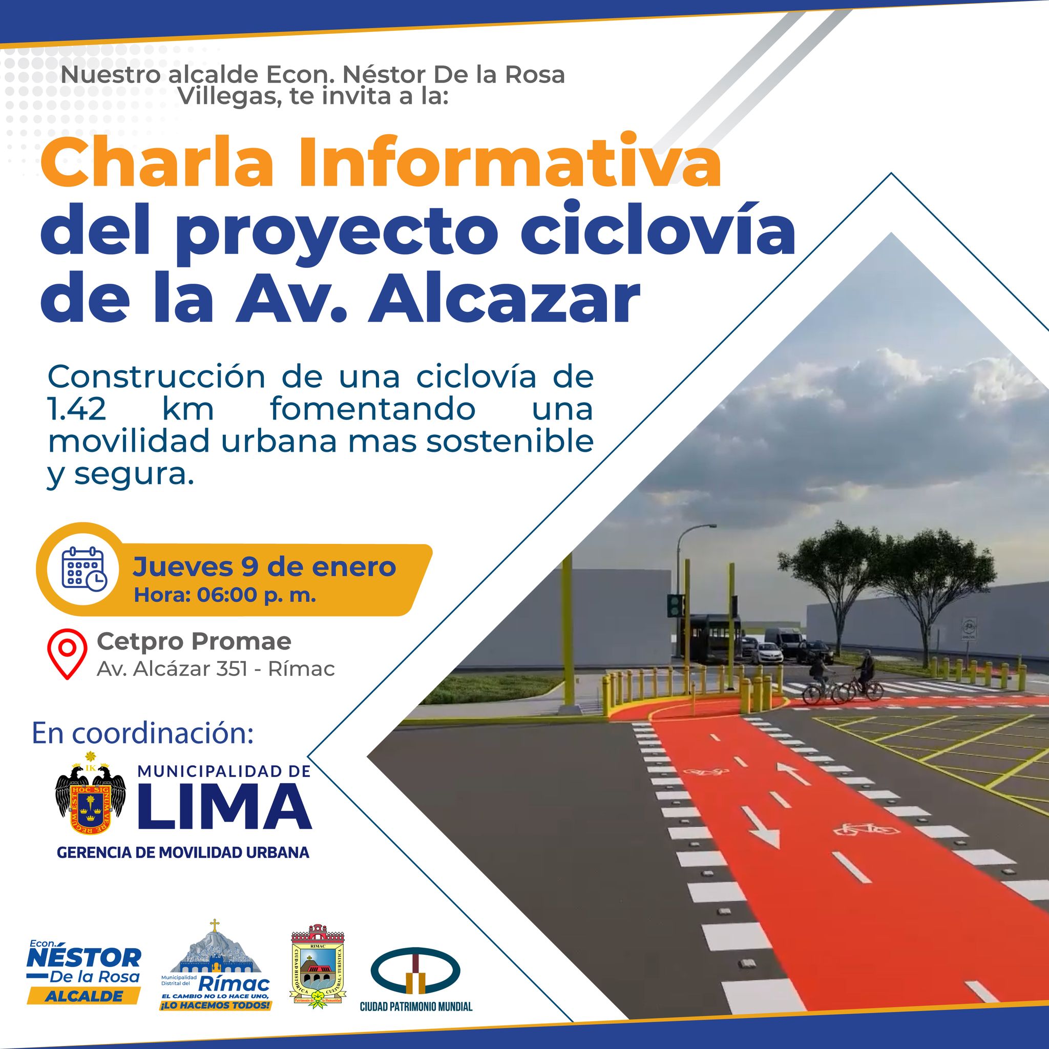 charla Ciclovía de la Av. Alcáza