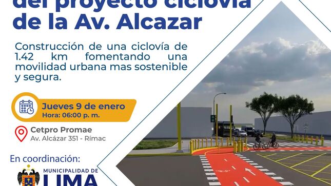 charla Ciclovía de la Av. Alcáza