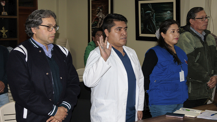 Imagen del desarrollo de la reunión con todos los mimbros del COPROSEC