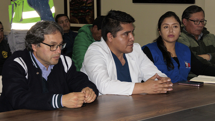 Imagen del desarrollo de la reunión con todos los mimbros del COPROSEC