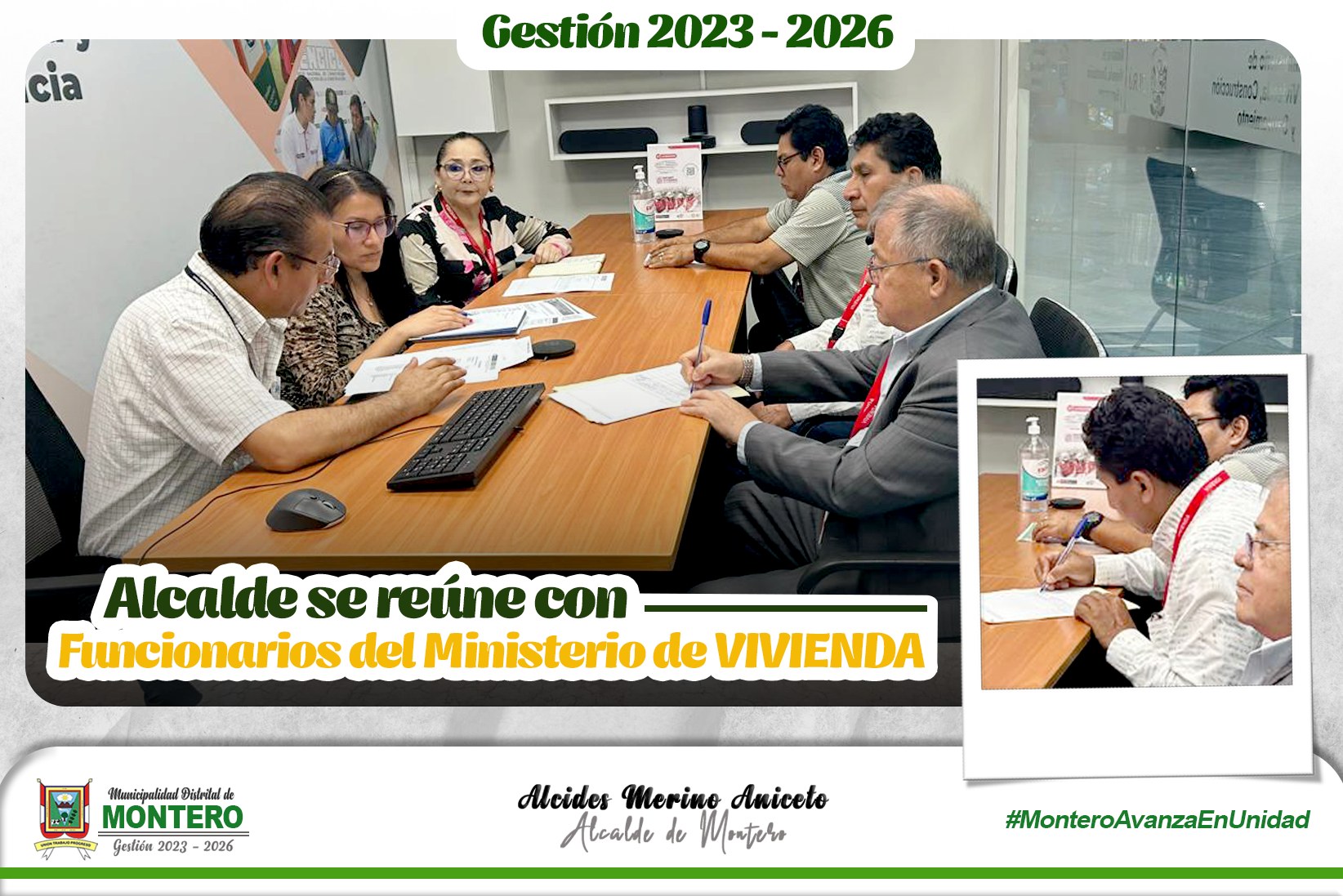 Alcalde se ReΓΊne con Funcionarios del Ministerio de Vivienda, ConstrucciΓ³n y Saneamiento