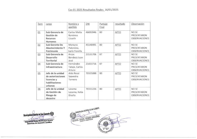 Resultados Finales CAS 01-2025