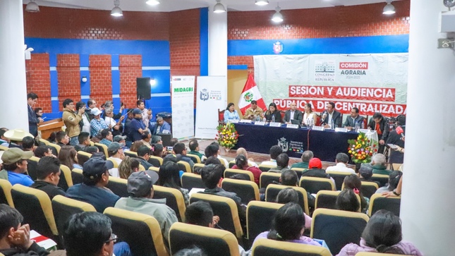 Ministro Manero participó en la VI sesión extraordinaria y IV Audiencia Pública Descentralizada de la Comisión Agraria 