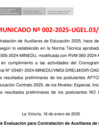 Vista preliminar de documento Comunicado 002-2025-CCAE - resultados preliminares