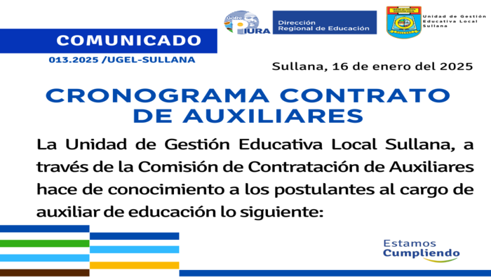 Comunicado N°13-2025