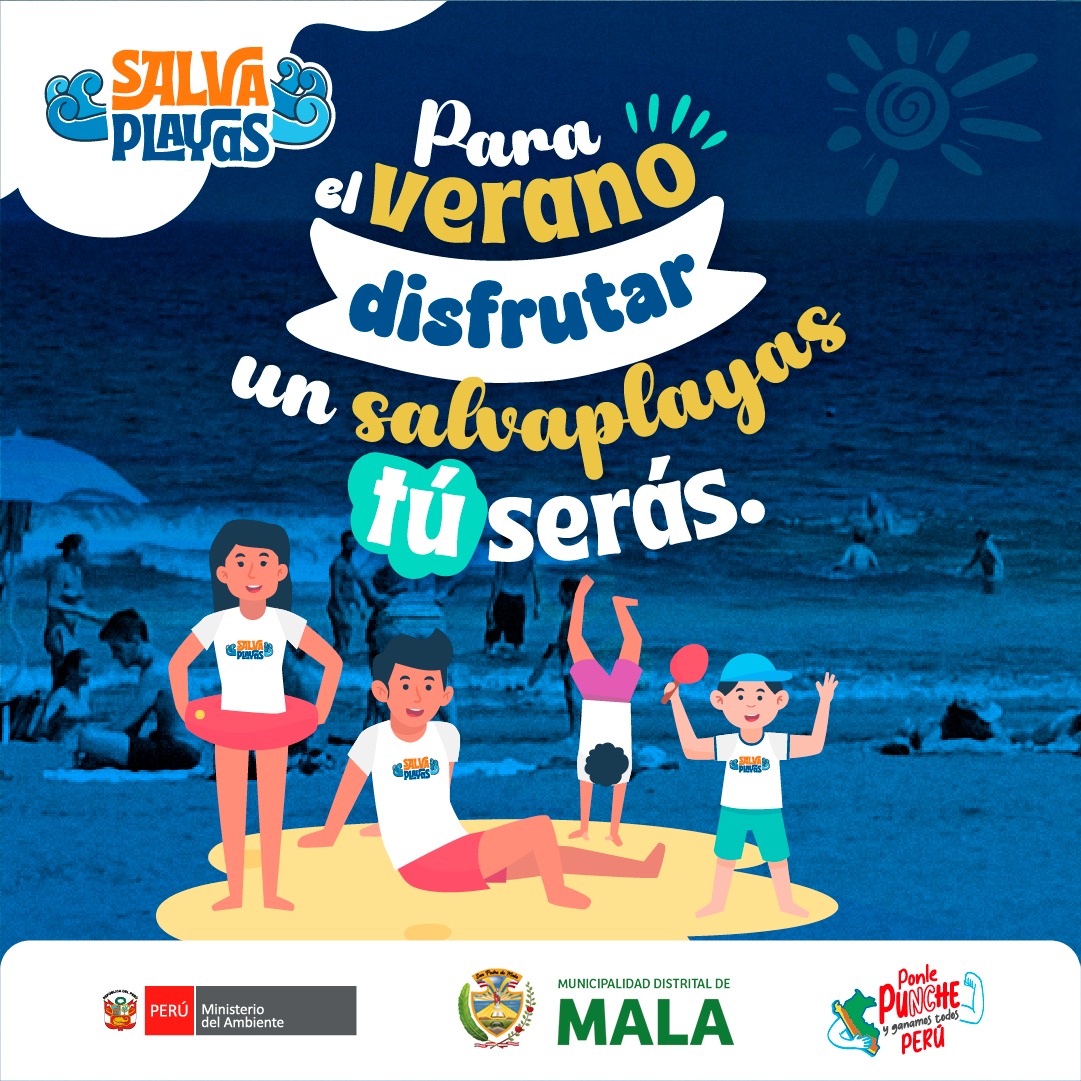 La Municipalidad Distrital de Mala, a través de la Subgerencia de Servicios Municipales y Gestión Ambiental, en el marco del Programa Municipal #EDUCCA durante la Campaña de Educación e Información Ambiental SALVA PLAYAS Verano 2025, nos brinda los siguientes datos:
Para el verano disfrutar un Salvaplayas tú serás.
Un Salvaplayas coloca cada residuo en su lugar.
"¡Sé un #SalvaPlayas! Sigue estas recomendaciones y #CuidaTuPlaya"
#𝙈𝙖𝙡𝙖, 𝙪𝙣𝙖 𝙣𝙪𝙚𝙫𝙖 𝙝𝙞𝙨𝙩𝙤𝙧𝙞𝙖