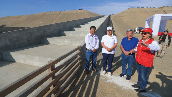 Mandataria inauguró la solución integral frente a inundaciones de la Quebrada El León, en Trujillo. El proyecto permitirá proteger la vida de 45,000 habitantes.