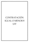 Vista preliminar de documento Contrataciones igual o menores a 8 UIT. 