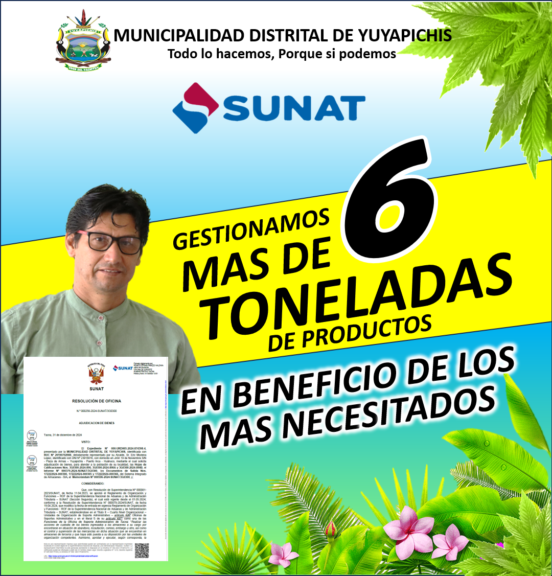 SE LOGRO MAS DE 6 TONELADAS DE BIENES