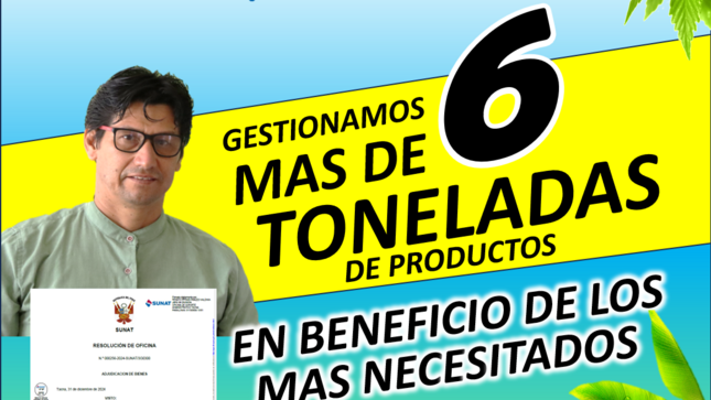 SE LOGRO MAS DE 6 TONELADAS DE BIENES 