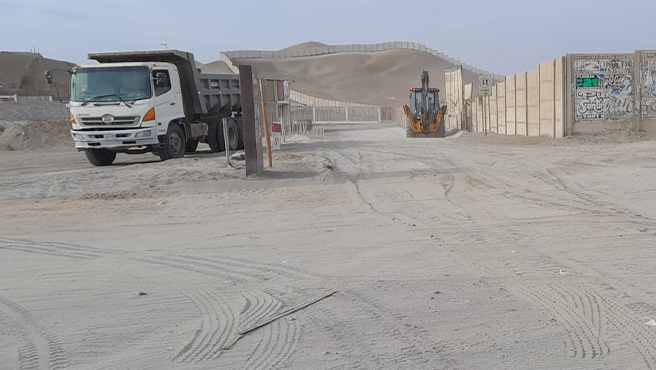 Trabajos de limpieza en el circuito de playas del balneario tuquillo