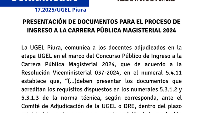 comunicado