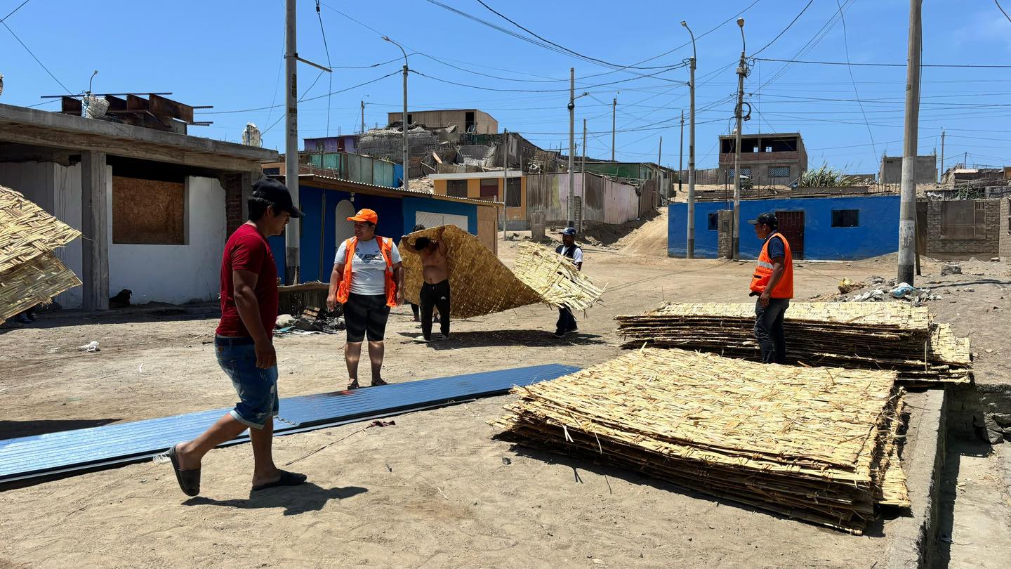 Damnificados del incendio en la Victoria