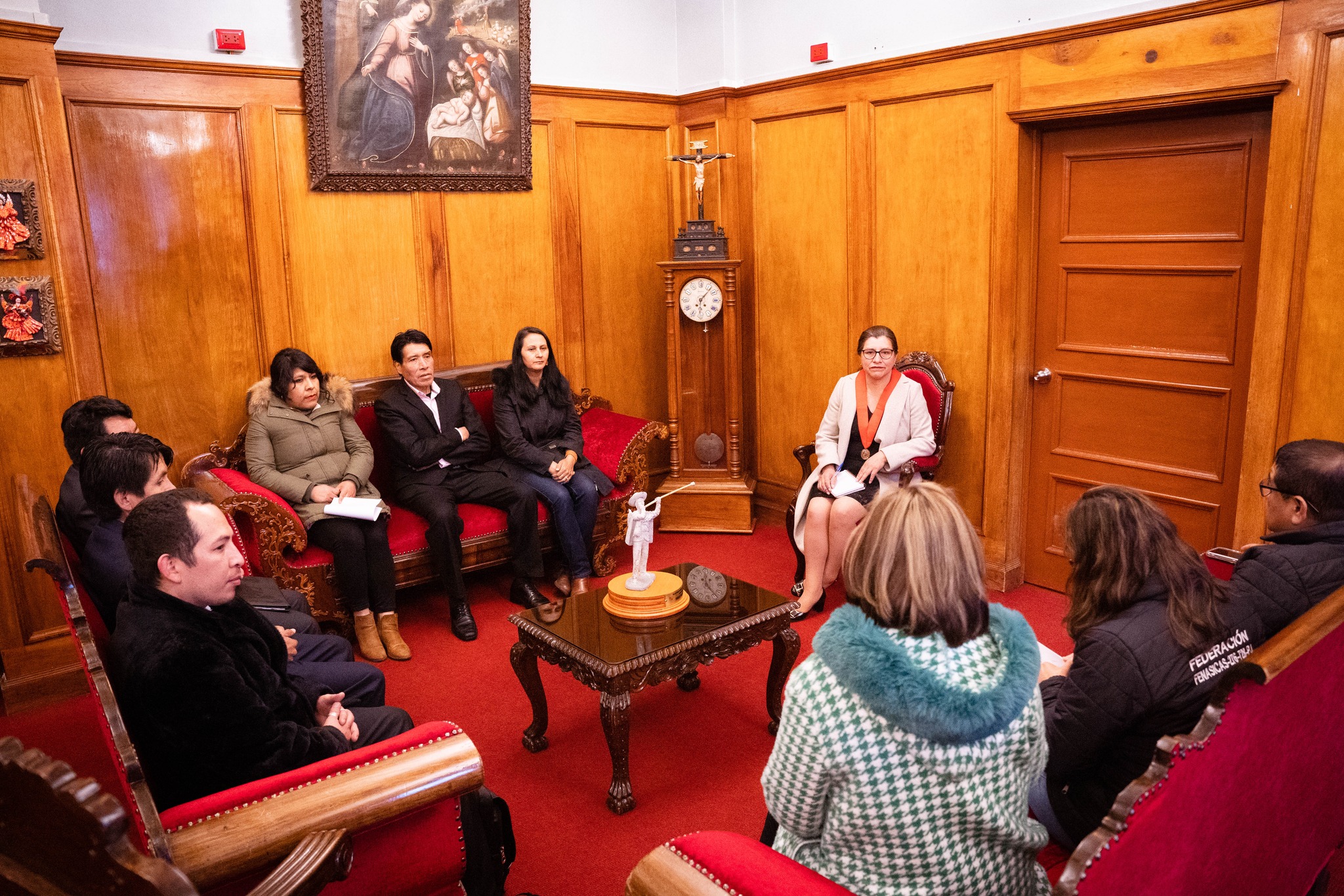 Presidenta de la Corte de Cusco recibió a la Junta Directiva del Sindicato de Trabajadores CAS del Poder Judicial Cusco