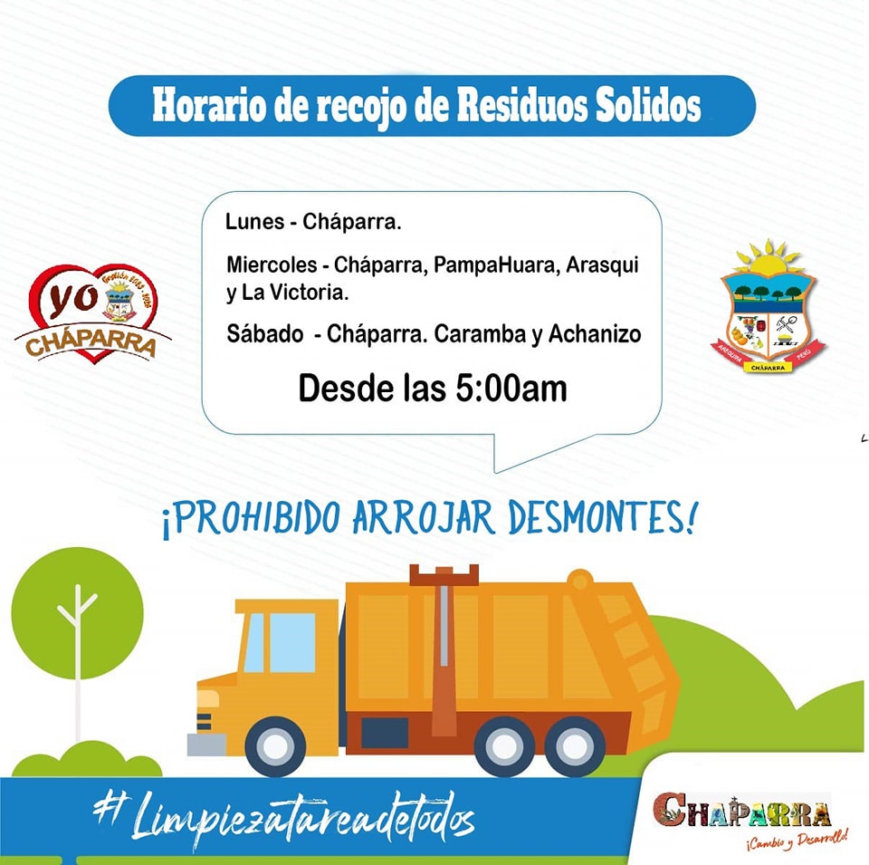 Horario de camion de residuos
