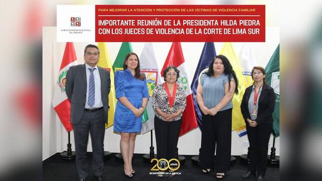 Importante reunión sostuvo la presidenta de la Corte Superior de Lima Sur con jueces y juezas del módulo integrado de violencia familiar