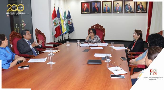 Importante reunión sostuvo la presidenta de la Corte Superior de Lima Sur con jueces y juezas del módulo integrado de violencia familiar