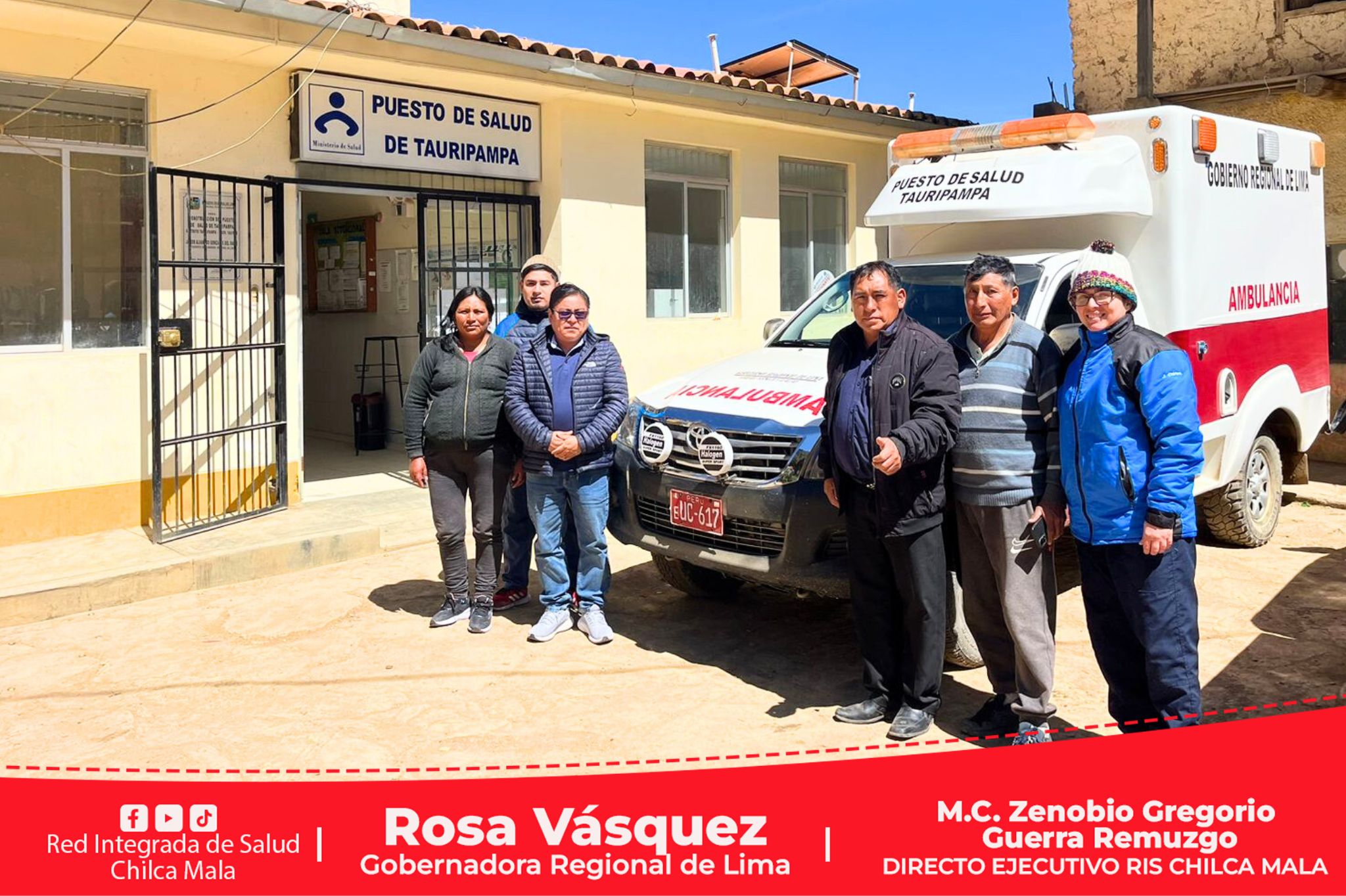 RIS Chilca Mala entrega ambulancia para fortalecer la atención en salud en zonas rurales del distrito de Tauripampa - Yauyos.