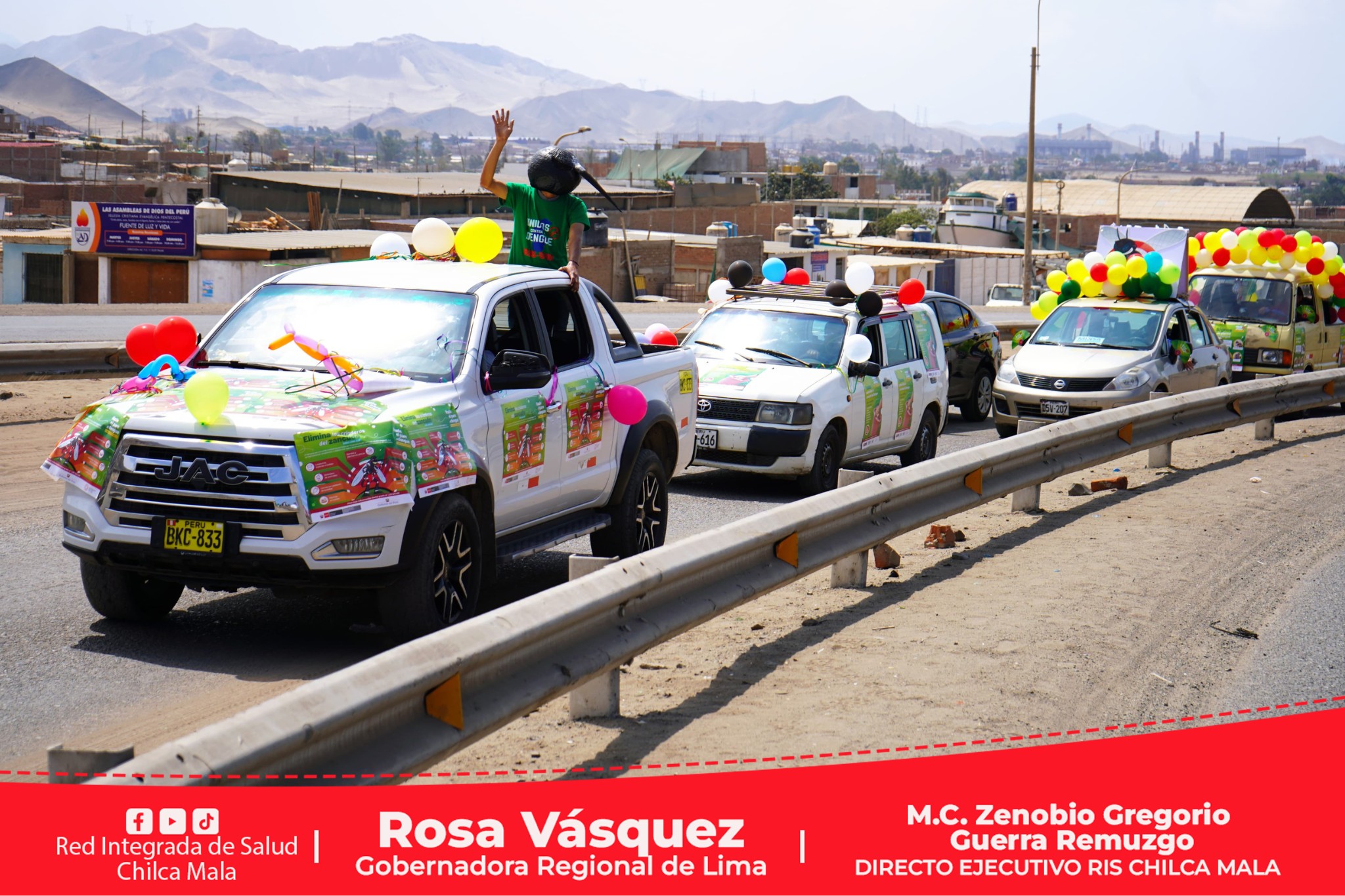 RIS Chilca Mala: Pasacalle “Quítale el agua al zancudo y adiós dengue” en el anexo de Olof Palme, en el distrito de Chilca - Cañete.