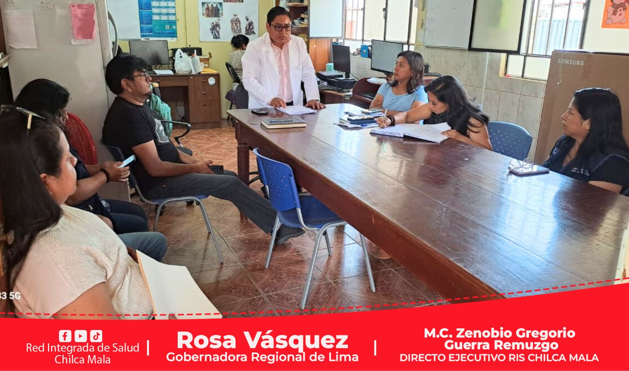 Director Ejecutivo de la RIS Chilca Mala sostiene importante reunión con su equipo de gestión
