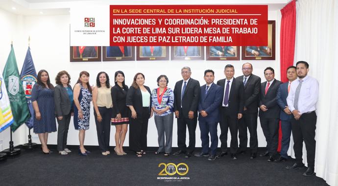 Innovaciones y Coordinación: Presidenta de la Corte de Lima Sur lidera Mesa de Trabajo con Jueces de Paz Letrado de Familia