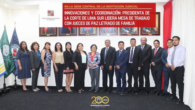 Innovaciones y Coordinación: Presidenta de la Corte de Lima Sur lidera Mesa de Trabajo con Jueces de Paz Letrado de Familia