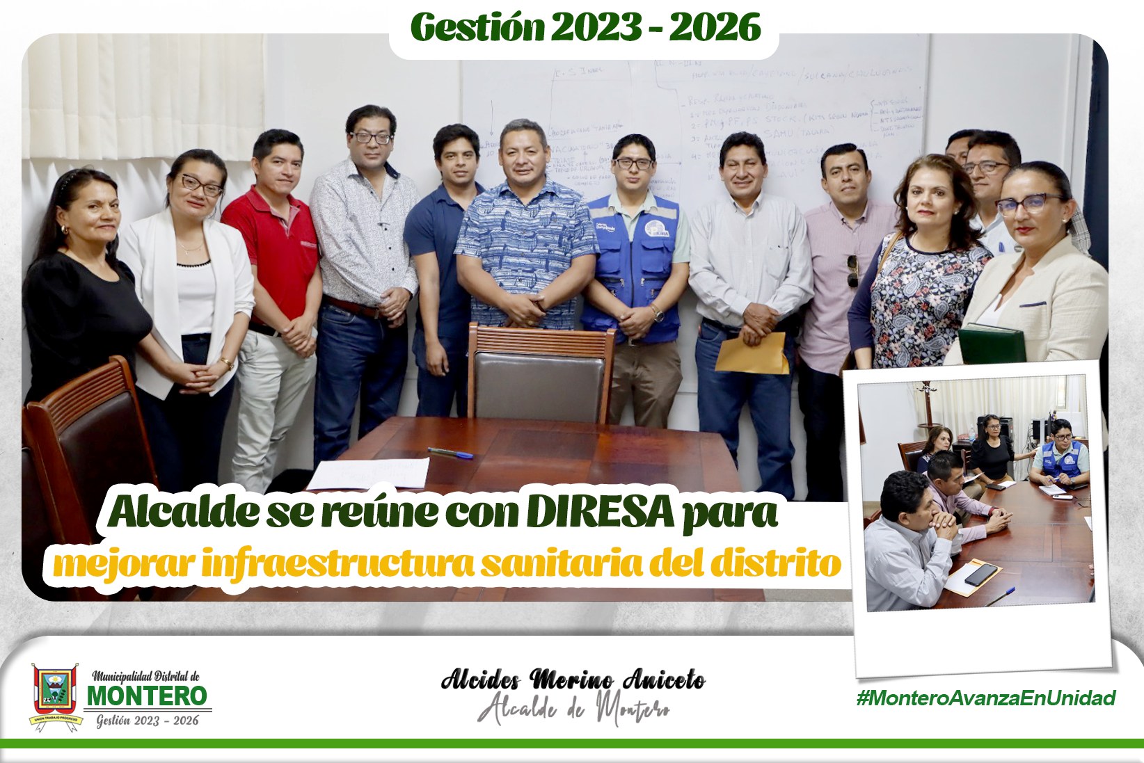 Alcalde de Montero se Reúne con Diresa para mejorar infraestructura Sanitaria