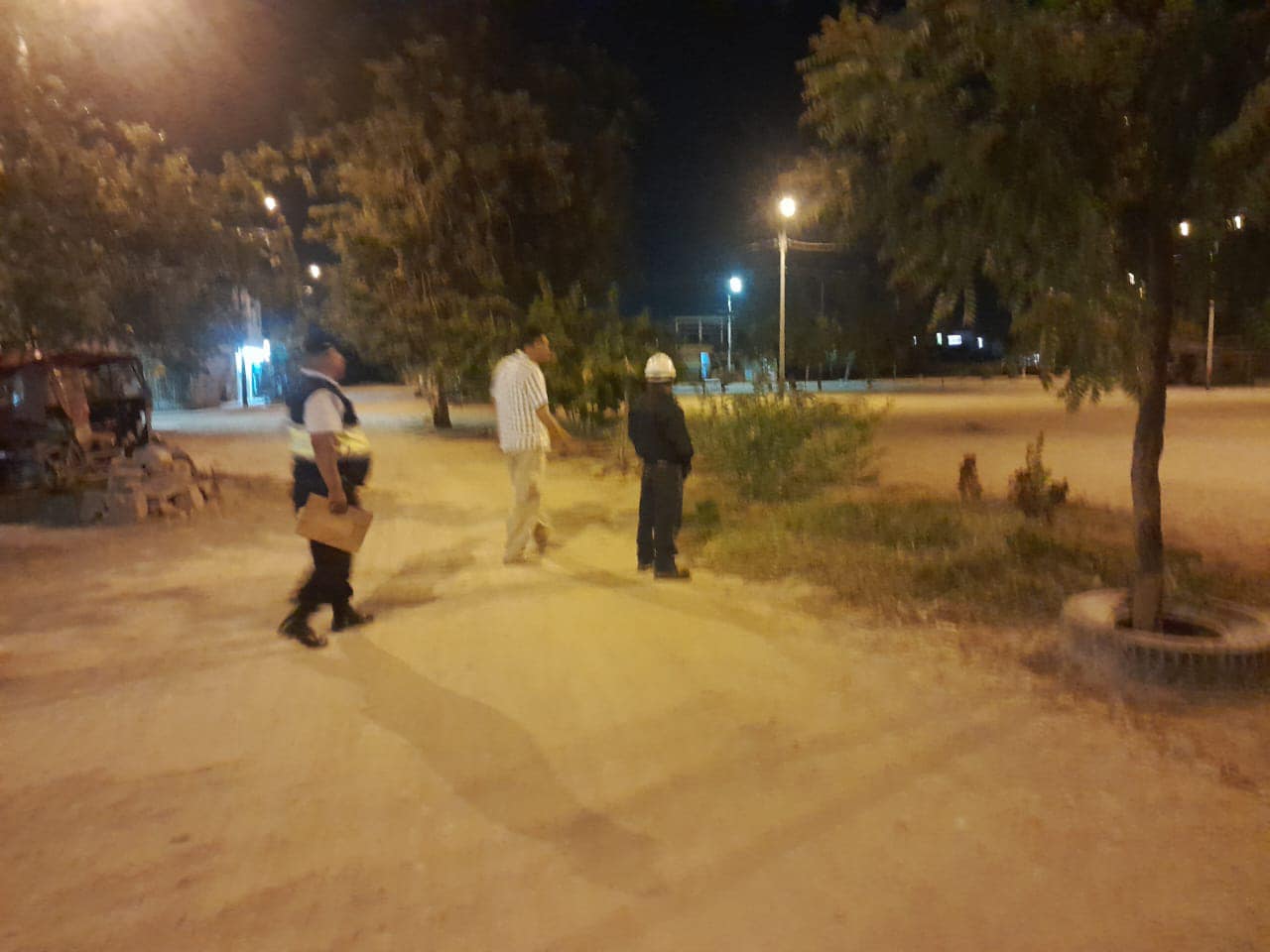 Operativo de verificación de alumbrado público en Sullana garantiza iluminación eficiente