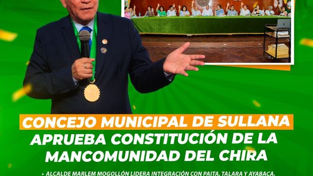 Concejo Municipal de Sullana aprueba constitución de la Mancomunidad del Chira para la gestión del recurso hídrico

