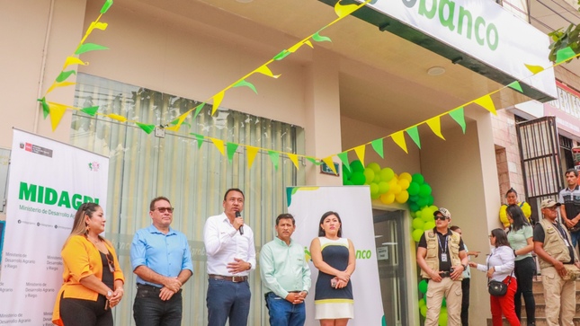 Gobierno inaugura agencia de Agrobanco en Pucallpa para impulsar el financiamiento y capitalización de productores agrarios