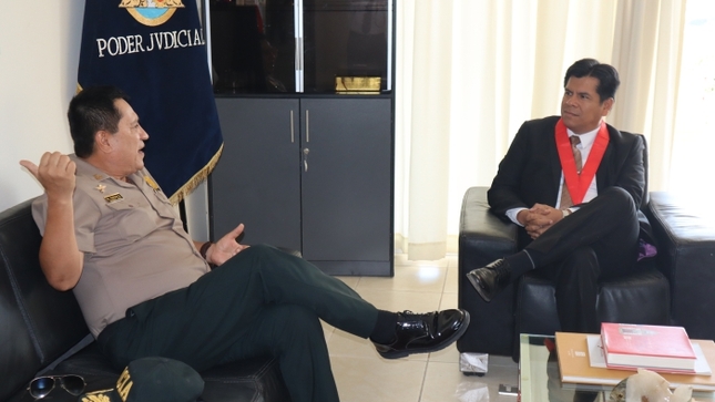Poder Judicial y Policía trabajarán de manera articulada para fortalecer el proceso penal en Piura