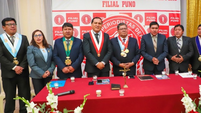 El Círculo de Periodistas Deportivos del Perú filial Puno juramentó a su consejo directivo 2025