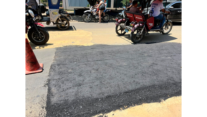 Reparación de vía del Jr. Orellana Cdra. 02 y 03.