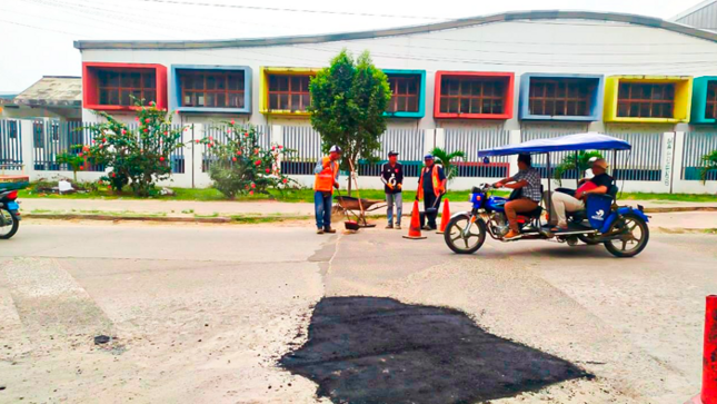 Reparación de vía del Jr. Orellana Cdra. 03.