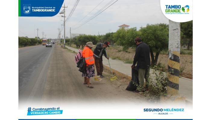 MDT refuerza la limpieza de espacios públicos en Tambogrande